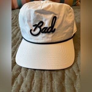 Bad Birdie White Cap with Black Logo